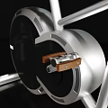 Modern Stationary Bike With Silver Frame Brown Leather Seat And Wooden Handles