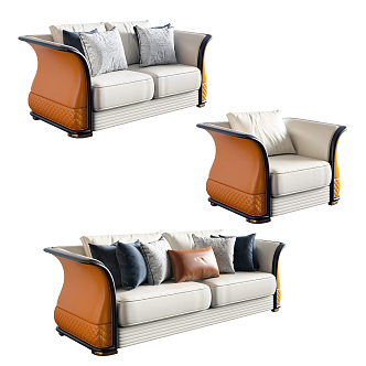 Modern Combination Sofa Combination 3d model