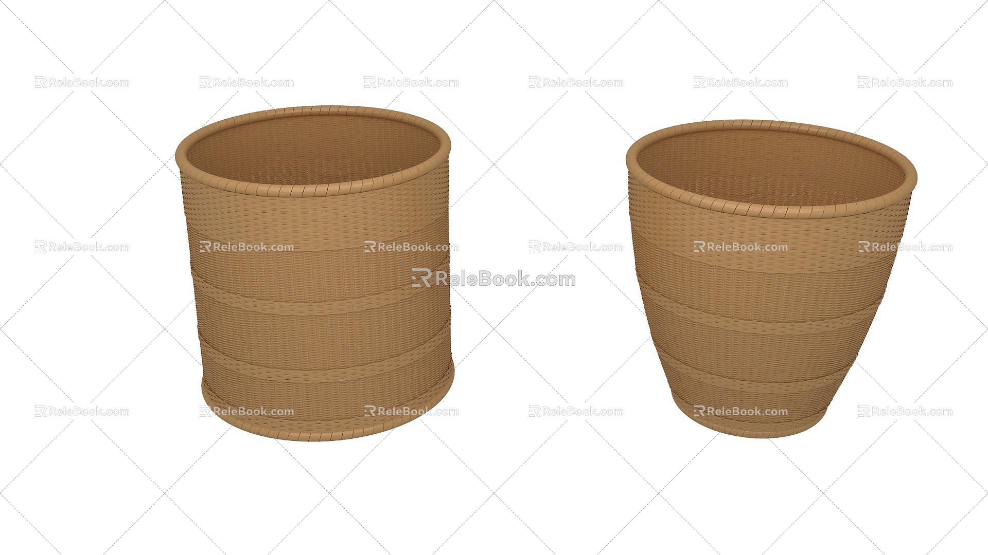 Bamboo Basket Bamboo Basket Woven Storage Basket 3d model