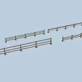 Various Metal Railings with Different Design Styles for Modern Architectural Structures 3d model