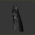 Batman Character In Armored Suit With Cape 3D Model Design 3d model