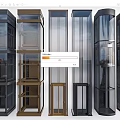 Diverse Modern Elevator Designs Featuring Glass And Metal Frame Structures