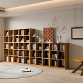 Bookcase Bookshelf Ornaments Book Decorative Cabinet 3d model
