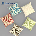 Colorful Decorative Throw Pillows With Leaf Patterns For Home Decoration 3d model