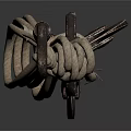 Vintage Metal Hook With Braided Rope For Outdoor Activities And Camping
