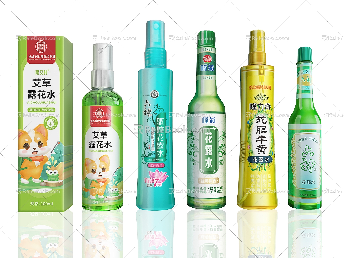 Cosmetics toilet water mosquito repellent perfume skin care beauty makeup six gods longrich toilet water mosquito repellent toilet water toilet water bottle 3d model