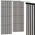 Modern grille screen partition 3d model