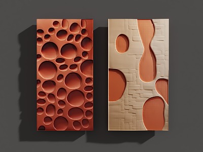 Three-dimensional wall decoration combination model