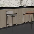 Modern Bar Chair Bar Stool High Stool 3d model