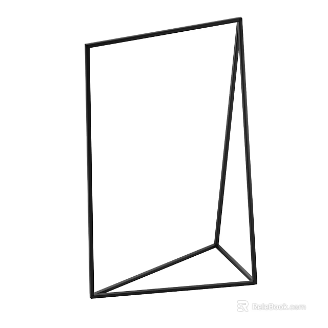 Minimalist Geometric Iron Art Decorative Element For Modern Living Spaces 3d model 