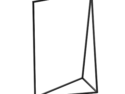 Minimalist Geometric Iron Art Decorative Element For Modern Living Spaces 3d model