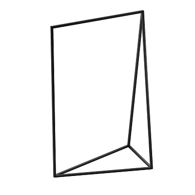 Minimalist Geometric Iron Art Decorative Element For Modern Living Spaces 3d model