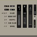 Modern elevator switch elevator button control panel elevator button 3d model