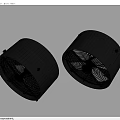 Two Black Household Cooling Fans With Mesh Guards For Home Use