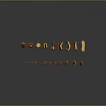 Natural Wood and Stone Decorative Pieces with Various Shapes and Textures