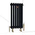 Elegant Black Bathroom Cabinet Rack With Gold Metal Fittings And Modern Design