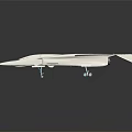 White Fighter Jet Featuring Sleek Aerodynamic Design And Visible Landing Gear On Dark Background