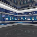 Technology Enterprise Exhibition Hall Slide Screen Display Desk Honor Wall LED Splicing Large Screen 3d model