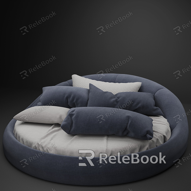 Modern Round Bed Double Round Bed model