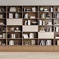 Bookcase Bookshelf Ornaments Book Decorative Cabinet 3d model