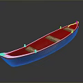 Traditional Handcrafted Wooden Boat With Brown Finish And Seats For Water Transport