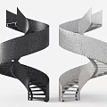 Arc Handrail Stairs Rotating Stairs Household Rotating Stairs Indoor Stairs and Simple Rotating Stairs 3d model
