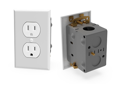 modern socket plug 3d model