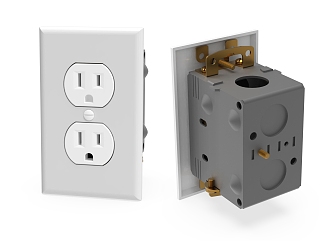 modern socket plug 3d model