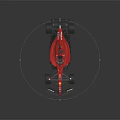 Red Ferrari F1 Race Car Featuring Streamlined Body Large Tires And Rear Wing Design
