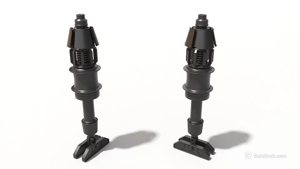 Industrial Equipment Dual Units With Metal Construction Sturdy Base And Mechanical Components 3d model 