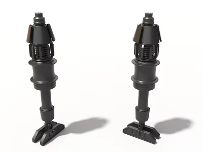 Industrial Equipment Dual Units With Metal Construction Sturdy Base And Mechanical Components 3d model