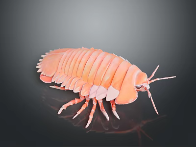 Pink Pill Bug Shaped Creative Household Decorative Item With Unique Design For Home Use 3d model