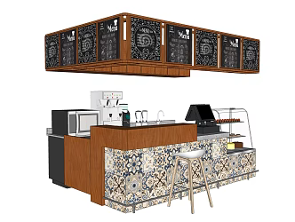 Modern Bar Cafe 3d model