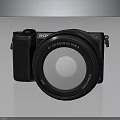Sony Digital Camera With Black Body And Professional Detachable Lens Design