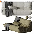 Edra Double Sofa Casual Sofa Lazy Sofa 3d model
