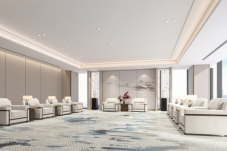 New Chinese VIP Reception Room Reception Room 3d model