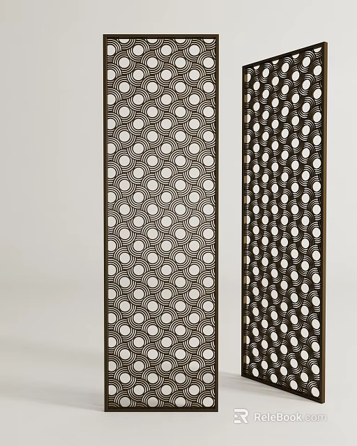 Decorative Screens With Two Patterned Designs 3d model