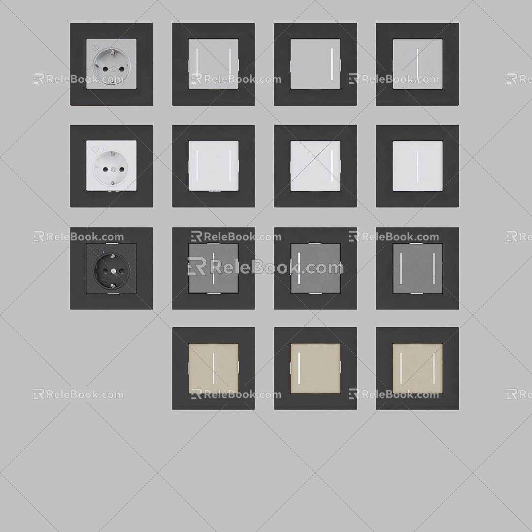 Simple switch socket 3d model