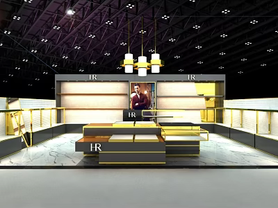 HR men's bag store men's bag counter 3d model