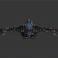 Wolf Headed Humanoid Mechanical Armor Figure With Silver Metallic Claws And Armor