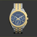 BELUSO Analog Watch With Blue Dial And Gold Blue Two Tone Strap