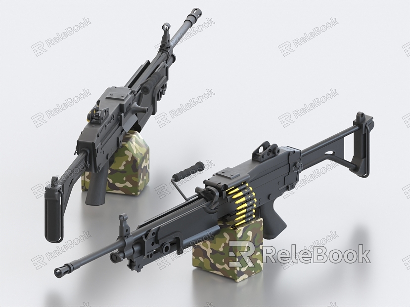 Machine Gun Machine Gun Weapon Firearms model