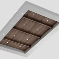 Modern Wooden Ceiling Design With Recessed Lights Sleek Slats And White Frame