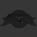 Batman Character Statue With Bat Wings And Detailed Costume On Shiny Base