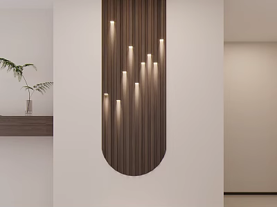 Living Room Entrance Corridor Wall Grille Decorative Lamp Hanging Painting Device Simple Light Luxury Cream Style 3d model