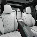 Modern Car Interior Featuring Steering Wheel Large Touchscreen Dashboard And Quilted Seats 3d model
