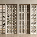 Modern Grille Partition With Geometric Design For Interior Home Decor 3d model