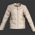 Pink Puffer Jacket With Front Zipper And Sleek Design For Casual Wear