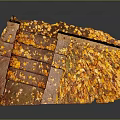 Crunchy Golden Food Particles With Textured Layers For Cooking Use