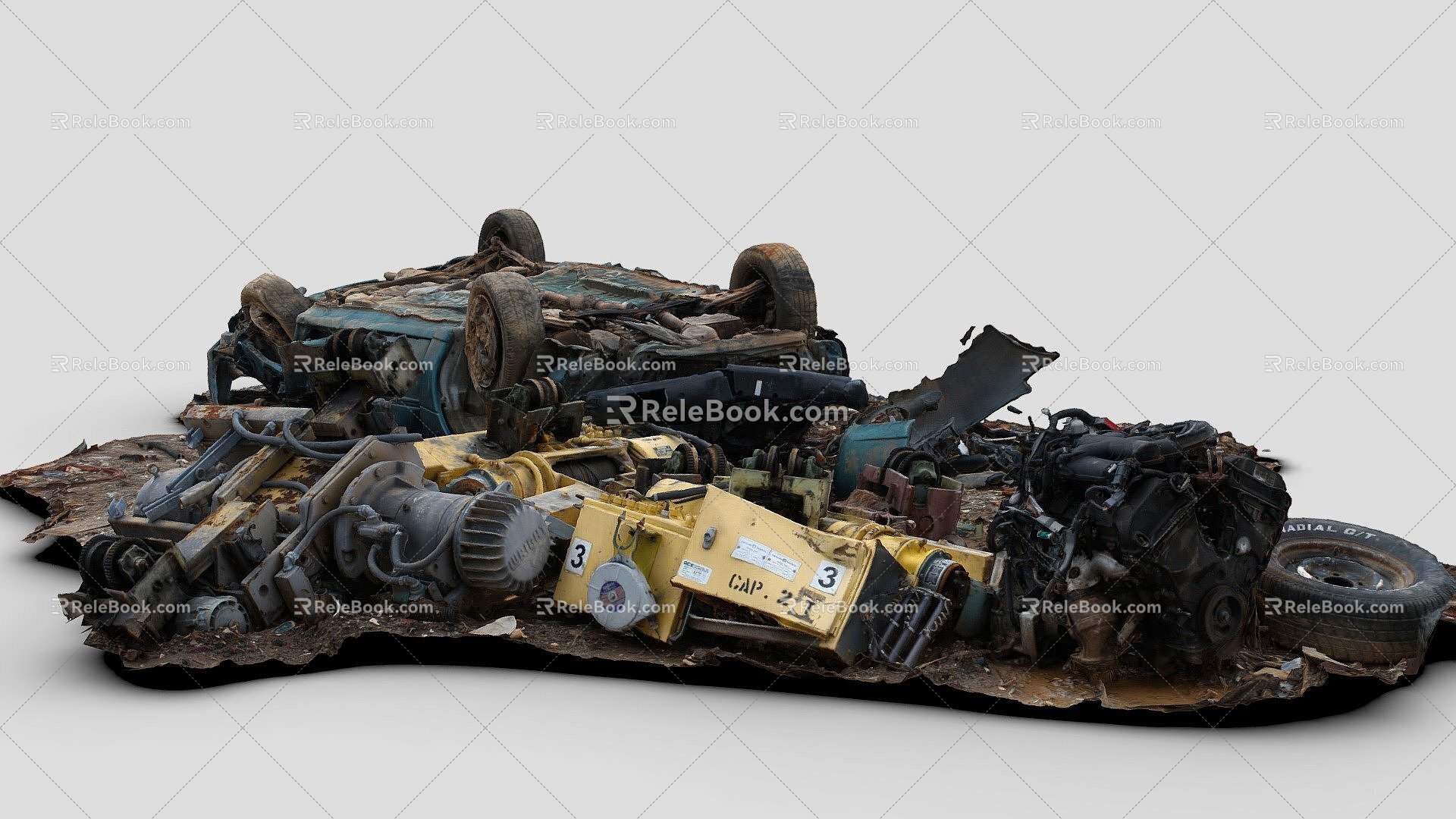 Scrap car 3d model